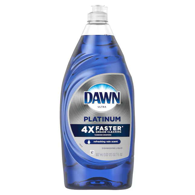 Jabón refrescante para platos tipo lluvia Dawn Ultra Platinum de 32,7 oz