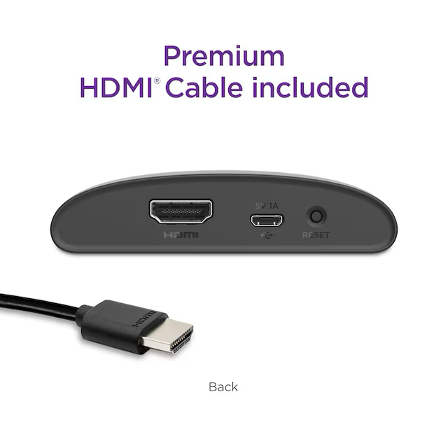 Dispositivo de transmisión inteligente Roku Express 4K+ 4K/HD/HDR con control remoto incluido