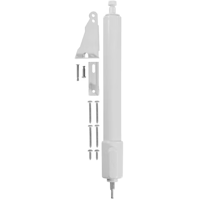 WRIGHT PRODUCTS 12.688-Zoll-EZ-Hold-Pneumatischer Türschließer aus weißem Aluminium mit Offenhaltefunktion für Fliegengitter/Sturmtüren