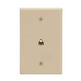 Eaton 1-Gang Midsize Ivory Thermoplastic Indoor Wall Plate