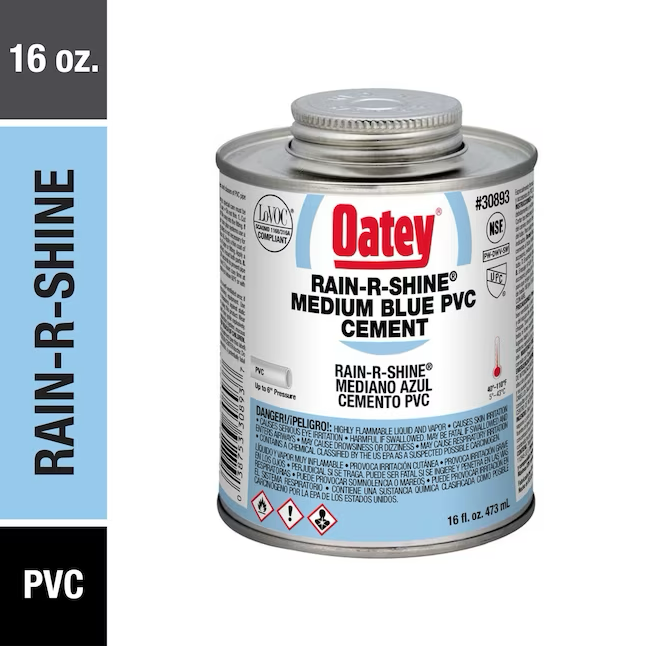 Oatey Rain-R-Shine 16-fl oz Blue PVC Cement