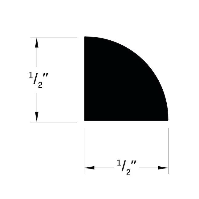 Royal Building Products 1/2-in x 8-ft Unfinished PVC Quarter Round Moulding