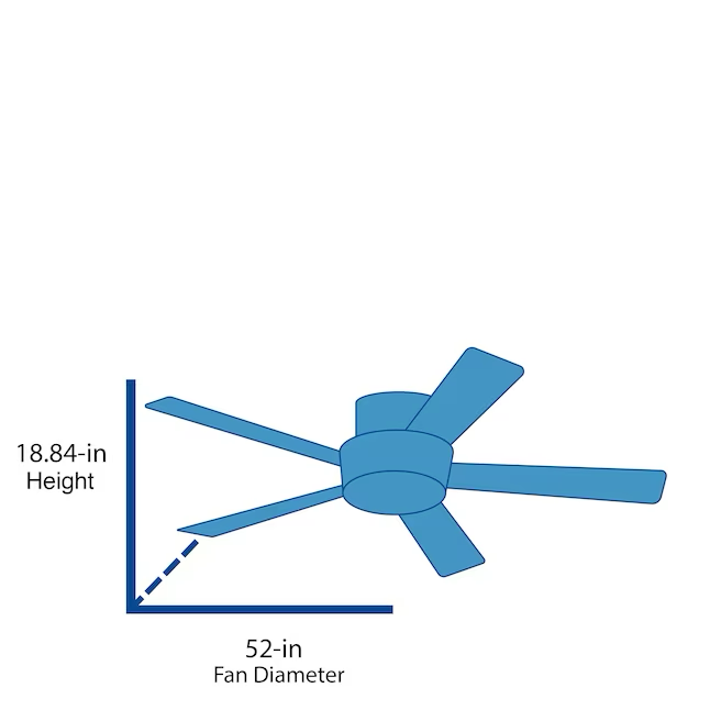 Hunter Lincoln 52-in Natural Iron Indoor Downrod or Flush Mount Ceiling Fan with Light (5-Blade)