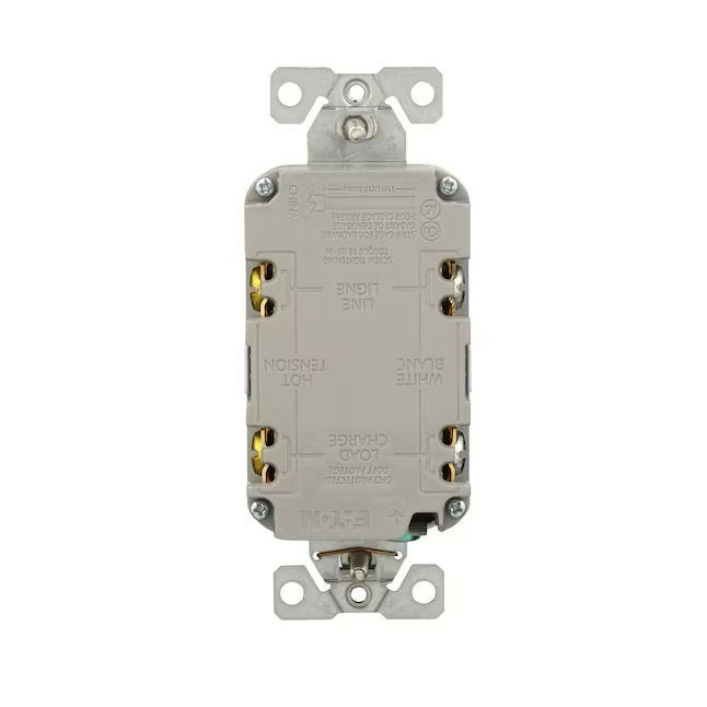 Eaton Tomacorriente para decorador residencial GFCI de 15 amperios y 125 voltios, color blanco (paquete de 3)