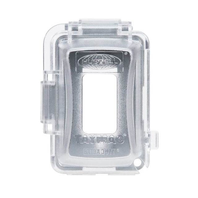 Hubbell TayMac 1-Gang Rectangle Clear Plastic Weatherproof Electrical Box Cover