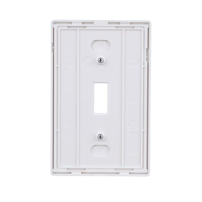 Eaton 1-Gang Midsize White Polycarbonate Indoor Toggle Wall Plate