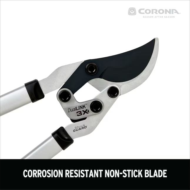 Corona Dual Link Metal Pro Lopper - Up to 1-3/4-in Cutting Diameter, Cushioned Grip, Non-Stick Coated Blade - Corona Loppers Series