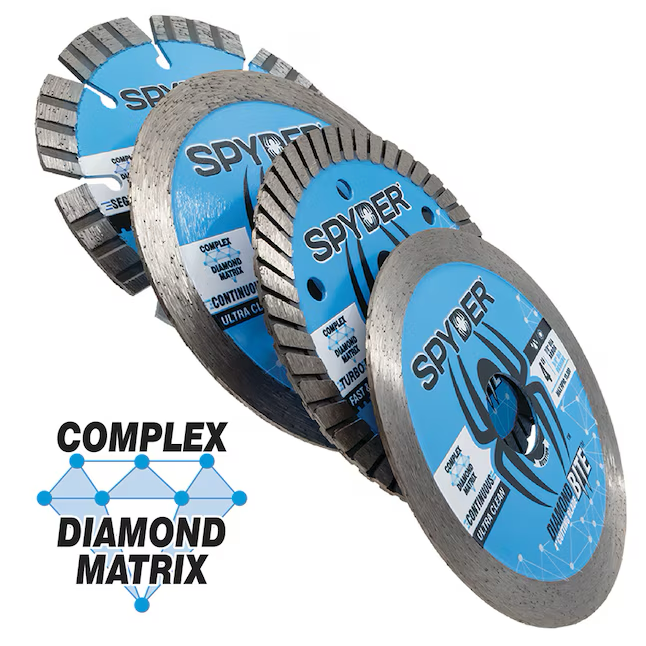 Spyder Diamond Bite 4-1/2-in Wet/Dry Turbo Rim Diamond Saw Blade