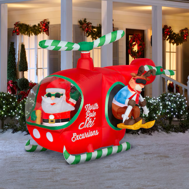 Holiday Living 5-ft LED Animated Helicopter Christmas Inflatable