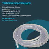 EZ-FLO 1-in Inner Diameter PVC Clear Vinyl Tubing (By-the-Foot)