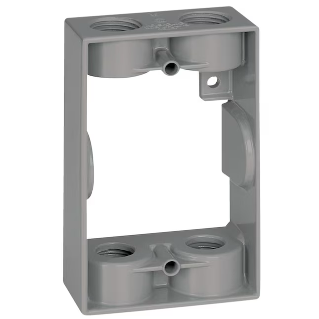 Sigma Engineered Solutions 1-Gang Metal Weatherproof New Work Box Extender Electrical Box