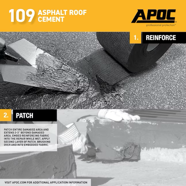 APOC 109 4.75-Gallon Fibered Waterproof Cement Roof Sealant