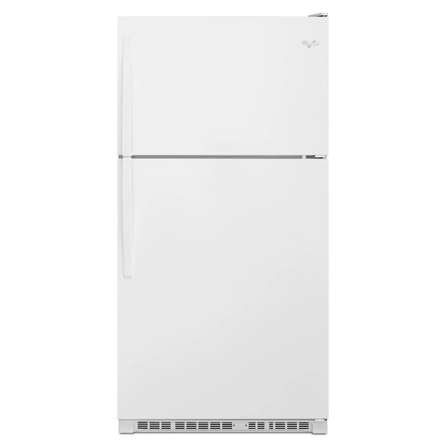 Refrigerador con congelador superior Whirlpool de 20.5 pies cúbicos (blanco)