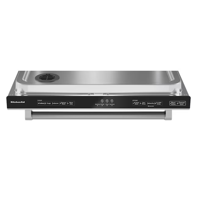 KitchenAid FREEFLEX con control superior de tercer estante Tercer estante para lavavajillas empotrado de 24 pulgadas (acero inoxidable con acabado Printshield), 44 dBA