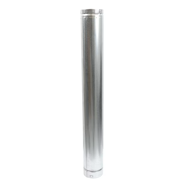 Selkirk 3-in x 3-ft Galvanized Steel Gas Vent Pipe with Aluminum Inner Liner, UL Listed, 150 PSI, 0F to 400F