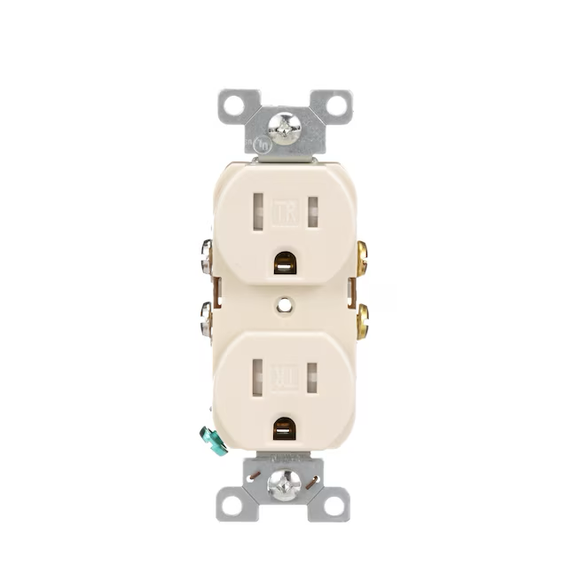 Eaton Arrow Hart 15-Amp 125-volt Tamper Resistant Residential/Commercial Duplex Outlet, Light Almond