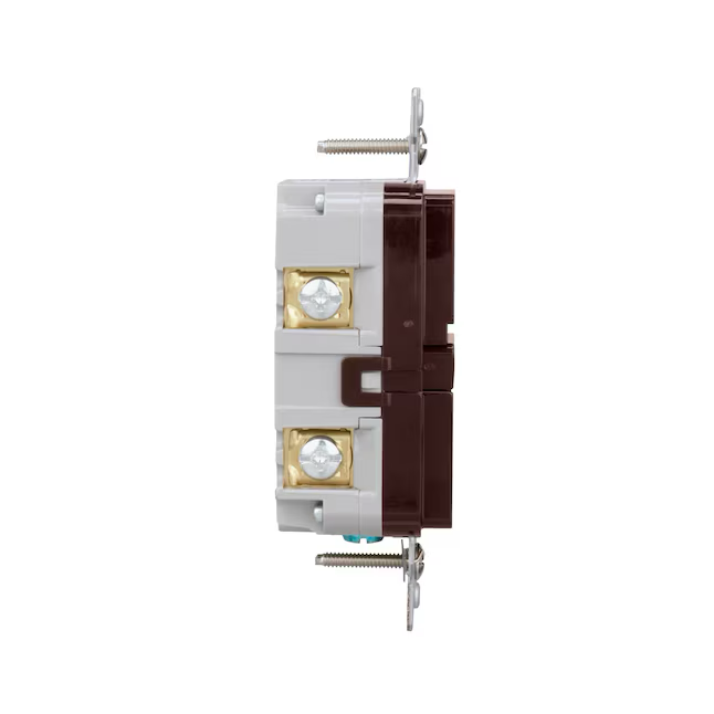 Eaton 20-Amp 125-volt Tamper Resistant GFCI Residential Decorator Outlet, Brown