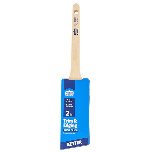 Project Source Better All Paints and Stains 2-in Reusable Polyester Angle Paint Brush (Trim Brush)