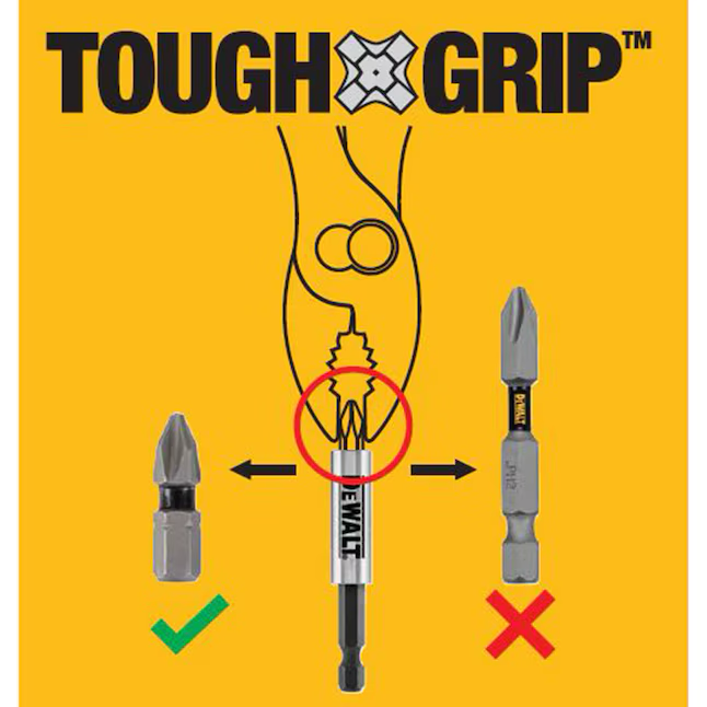 Juego de puntas de destornillador DEWALT TOUGH GRIP (45 piezas)