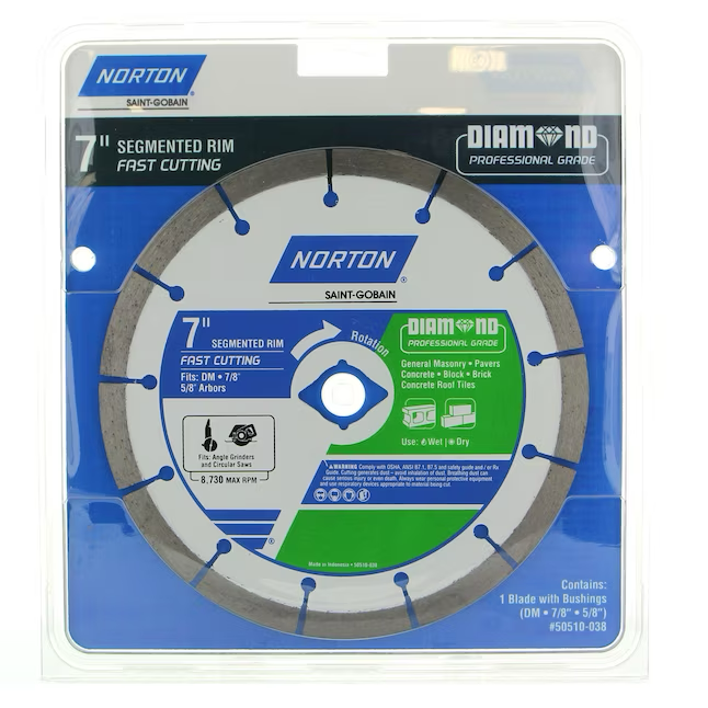 Norton 7-in Wet/Dry Segmented Rim Diamond Saw Blade