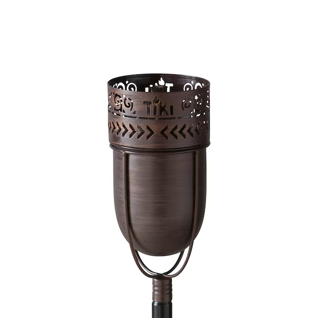 TIKI Fire Island 65-in Copper Citronella Garden Torch