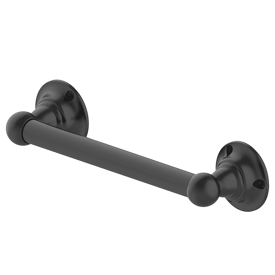 allen + roth Exposed Screw assist bar 9-in Matte Black Wall Mount Grab Bar (300-lb Weight Capacity)