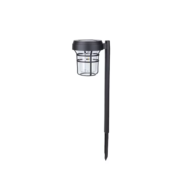 Harbor Breeze Luz LED solar integrada para senderos para exteriores, 10 lúmenes, color negro (3500 K)