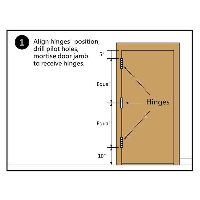 Bisagra para puerta interior/exterior de embutir negra mate cuadrada de 2-1/2 pulg. de alto y 1-1/2 pulg. de RELIABILT