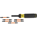 Klein Tools 13-Piece Bi-material Handle Ratcheting Assorted Multi-bit Screwdriver