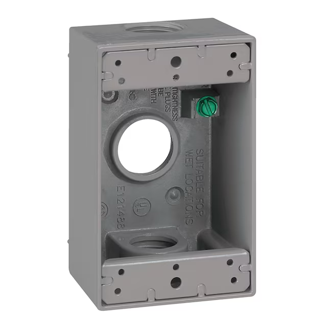 Sigma Engineered Solutions 1-Gang Metal Weatherproof New Work Rectangular Electrical Box