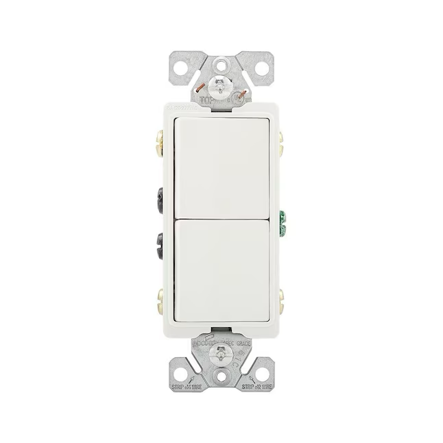 Eaton 15-Amp 3-Way Rocker Light Switch, White