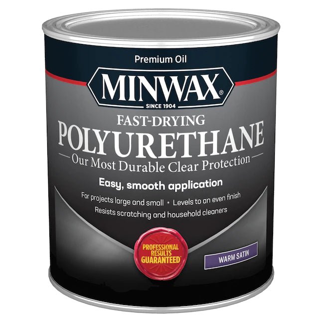 Poliuretano a base de aceite satinado transparente Minwax (1 cuarto)