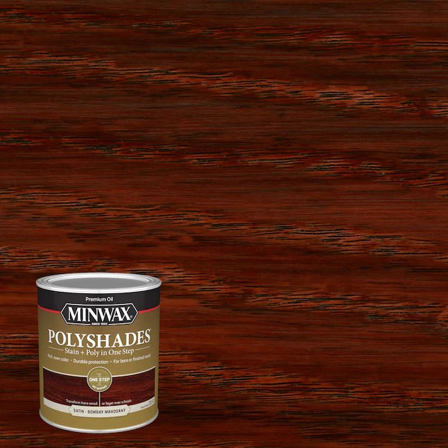 Minwax  PolyShades Oil-Based Bombay Mahogany Semi-Transparent Satin Interior Stain (1-Quart)