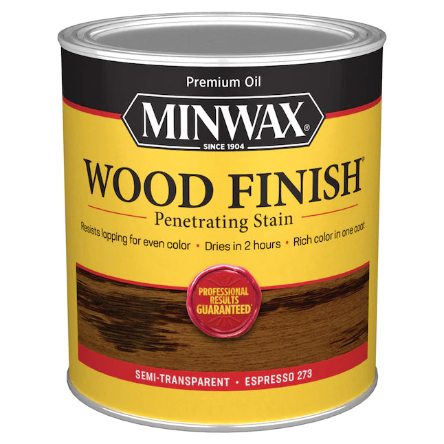 Minwax  Wood Finish Oil-Based Espresso Semi-Transparent Interior Stain (1-Quart)