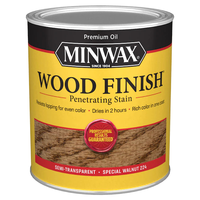 Minwax Wood Finish Ölbasierter, spezieller, halbtransparenter Walnuss-Innenbeize (1 Quart)