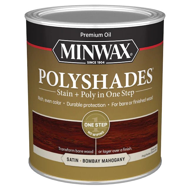 Minwax  PolyShades Oil-Based Bombay Mahogany Semi-Transparent Satin Interior Stain (1-Quart)