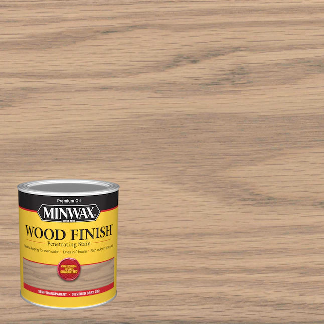 Minwax  Wood Finish Oil-Based Silvered Gray Semi-Transparent Interior Stain (1-Quart)