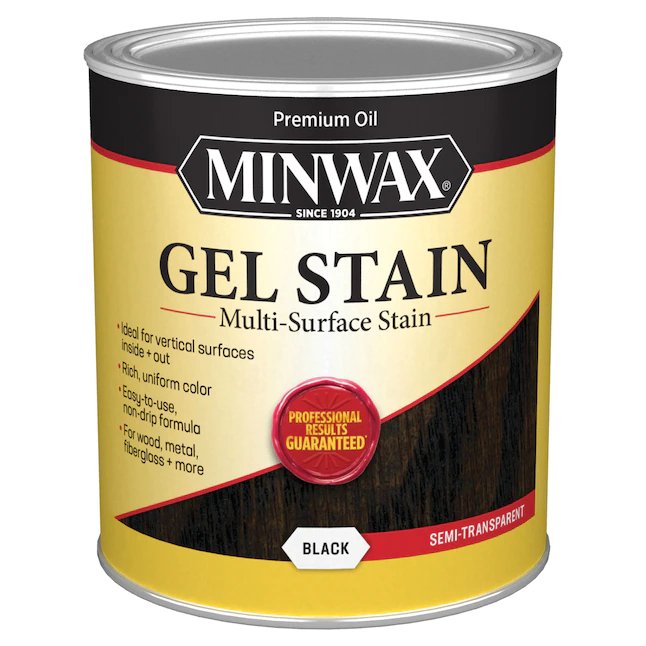 Minwax  Gel Stain Oil-Based Black Semi-Transparent Interior Stain (1-Quart)