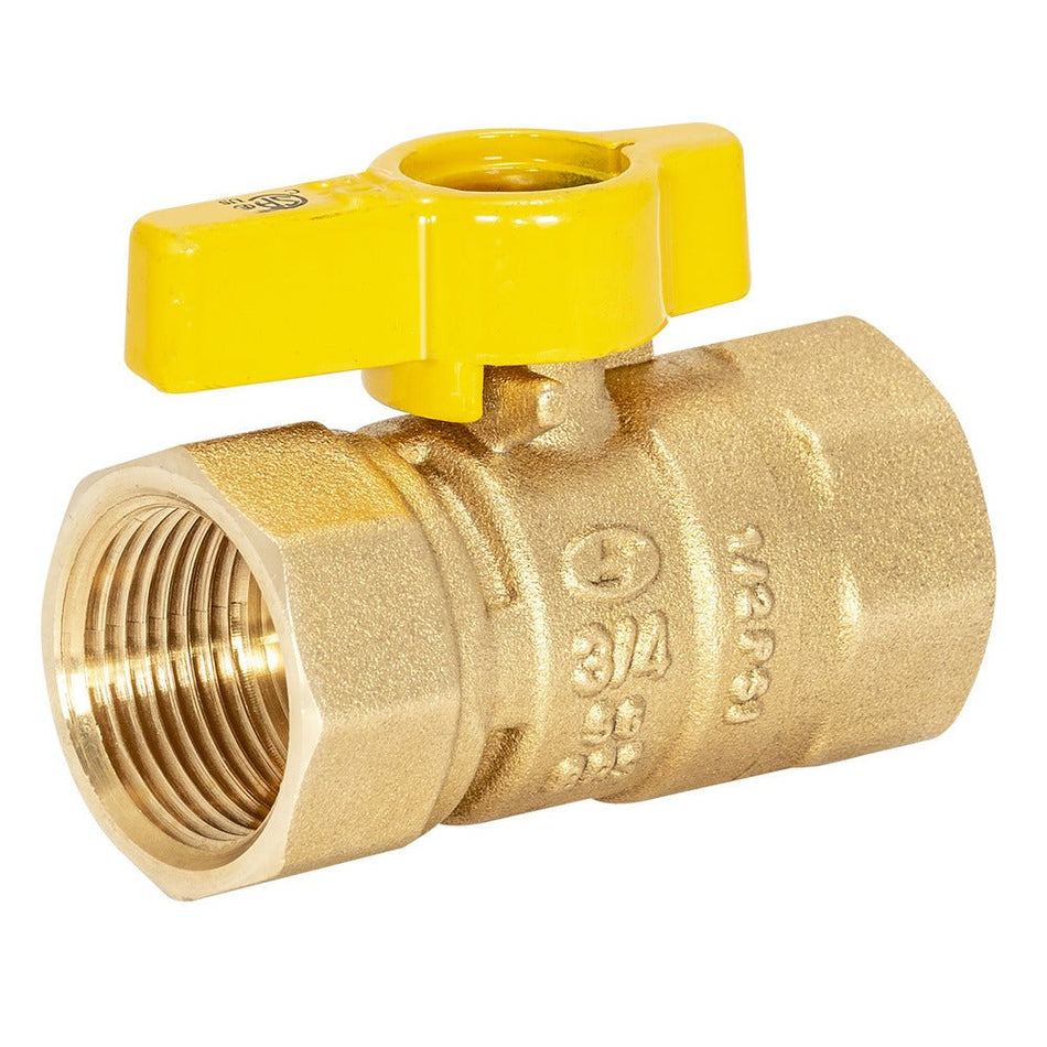 Eastman Válvula de bola de gas de latón recta de 3/4" x 3/4"