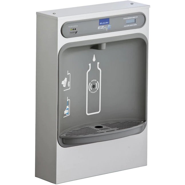 Elkay Bottle Filling Station Stainless Steel 1-Basin Motion Sensor Surface Mount Bottle Filler