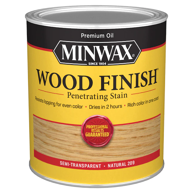 Minwax  Wood Finish Oil-Based Natural Semi-Transparent Interior Stain (1-Quart)