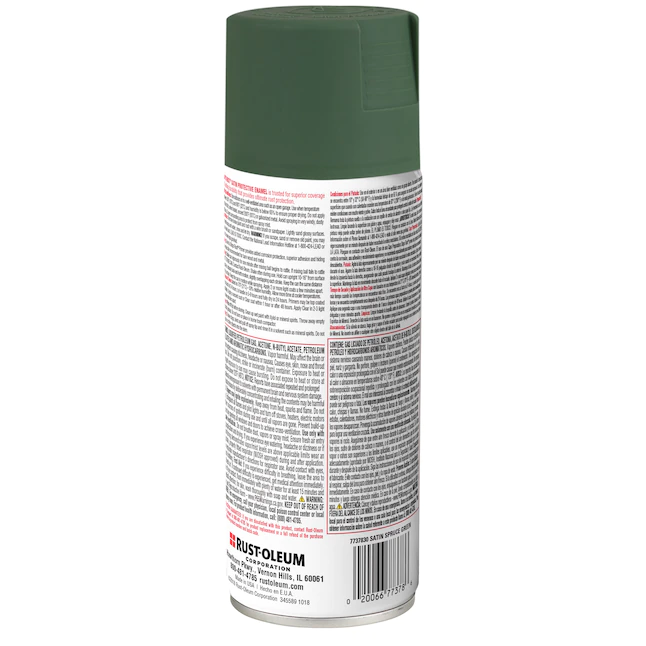 Pintura en aerosol Rust-Oleum Stops Rust Satin Spruce Green (PESO NETO 12 oz)