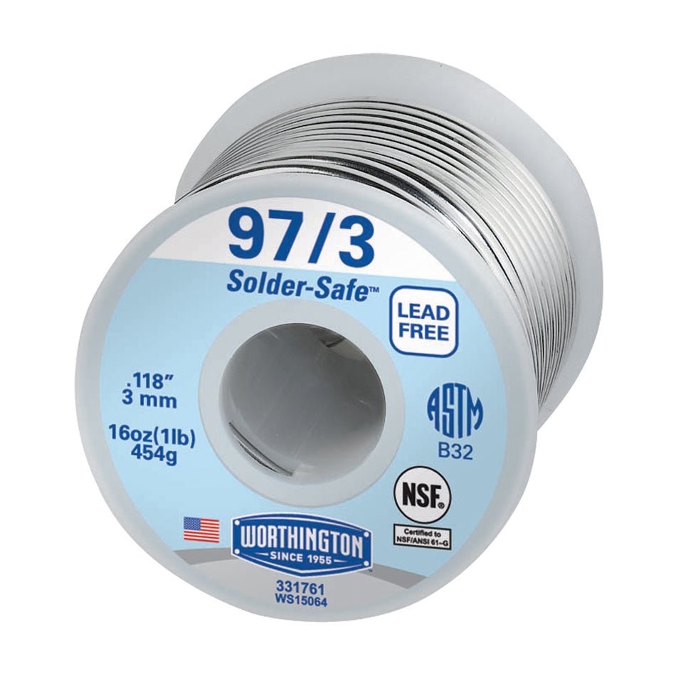 Worthington’s 97/3 Lead-Free Solder - 1 Lb.