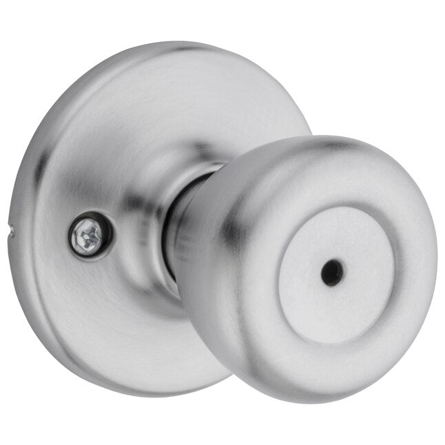 Kwikset Security Tylo Satin Chrome Bed/Bath Privacy Door Knob