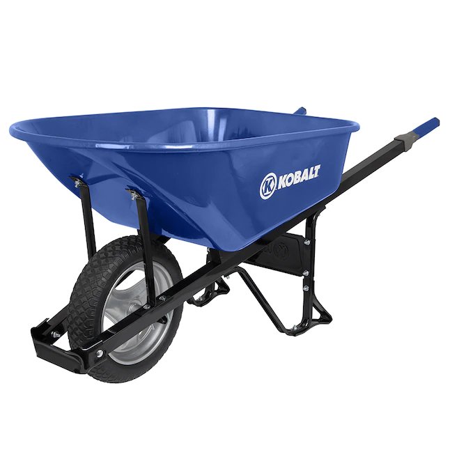 Kobalt  6-cu ft Steel Wheelbarrow with Flat-Free Tire(s)