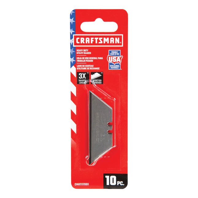 CRAFTSMAN Carbon Steel 3/4-in Utility Razor Blade(10-Pack)