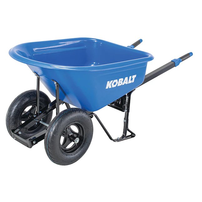 Kobalt 7-cu ft High-density Poly Wheelbarrow