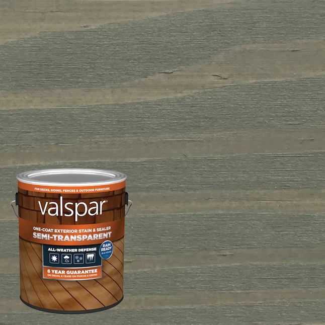 Valspar®  November Gray Semi-transparent Exterior Wood Stain and Sealer (1-Gallon)