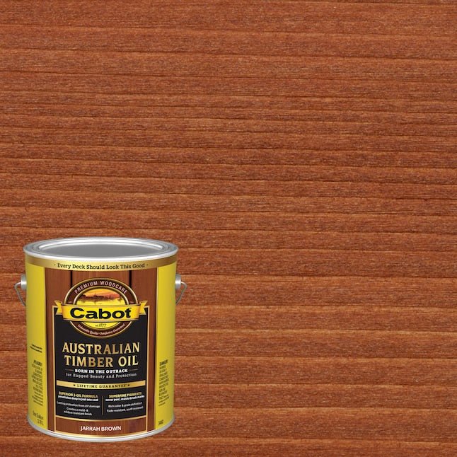 Cabot  Australian Timber Oil Pre-tinted Jarrah Brown Transparent Exterior Wood Stain and Sealer (1-Gallon)