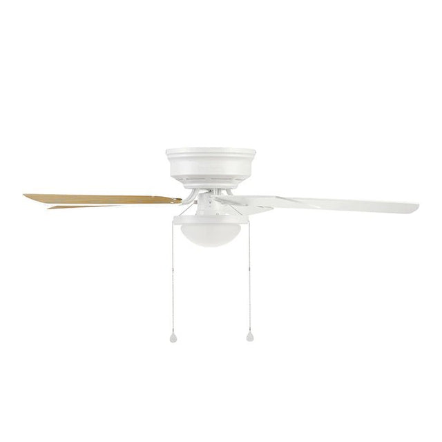 Harbor Breeze Armitage 52-in White LED Indoor Flush Mount Ceiling Fan with Light (5-Blade)